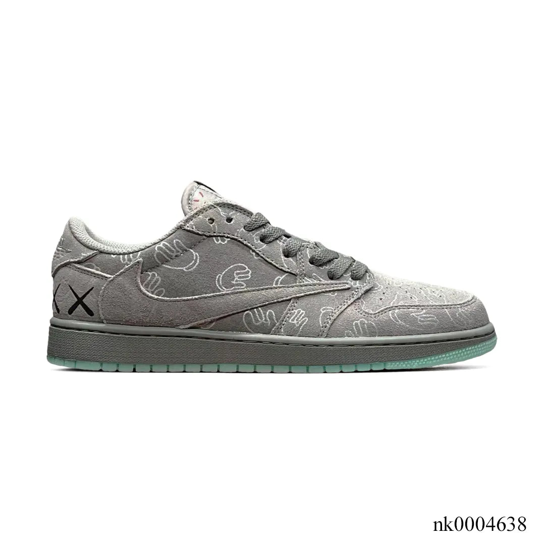Travis Scott x KAWS x AJ 1 Low OG Cool Grey Shoes Sneakers – nk0004638 image 0