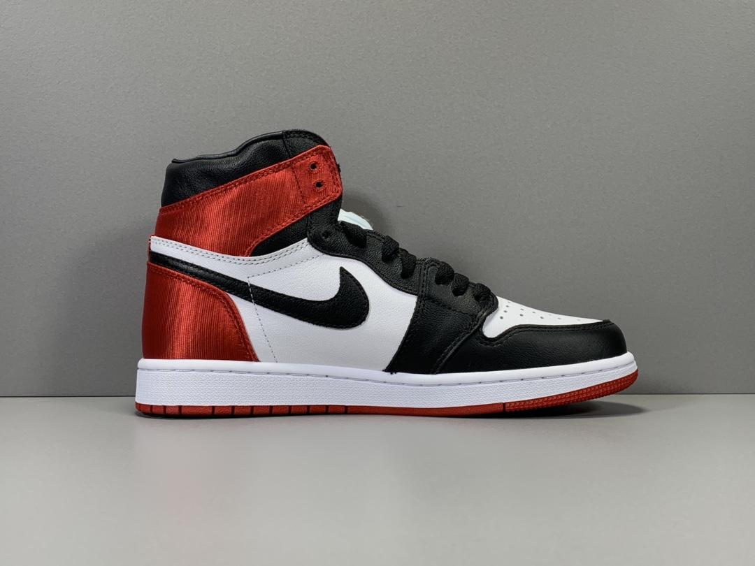 AJ 1 Retro High Satin Black Toe Shoes Sneakers - nk0000079 image 7