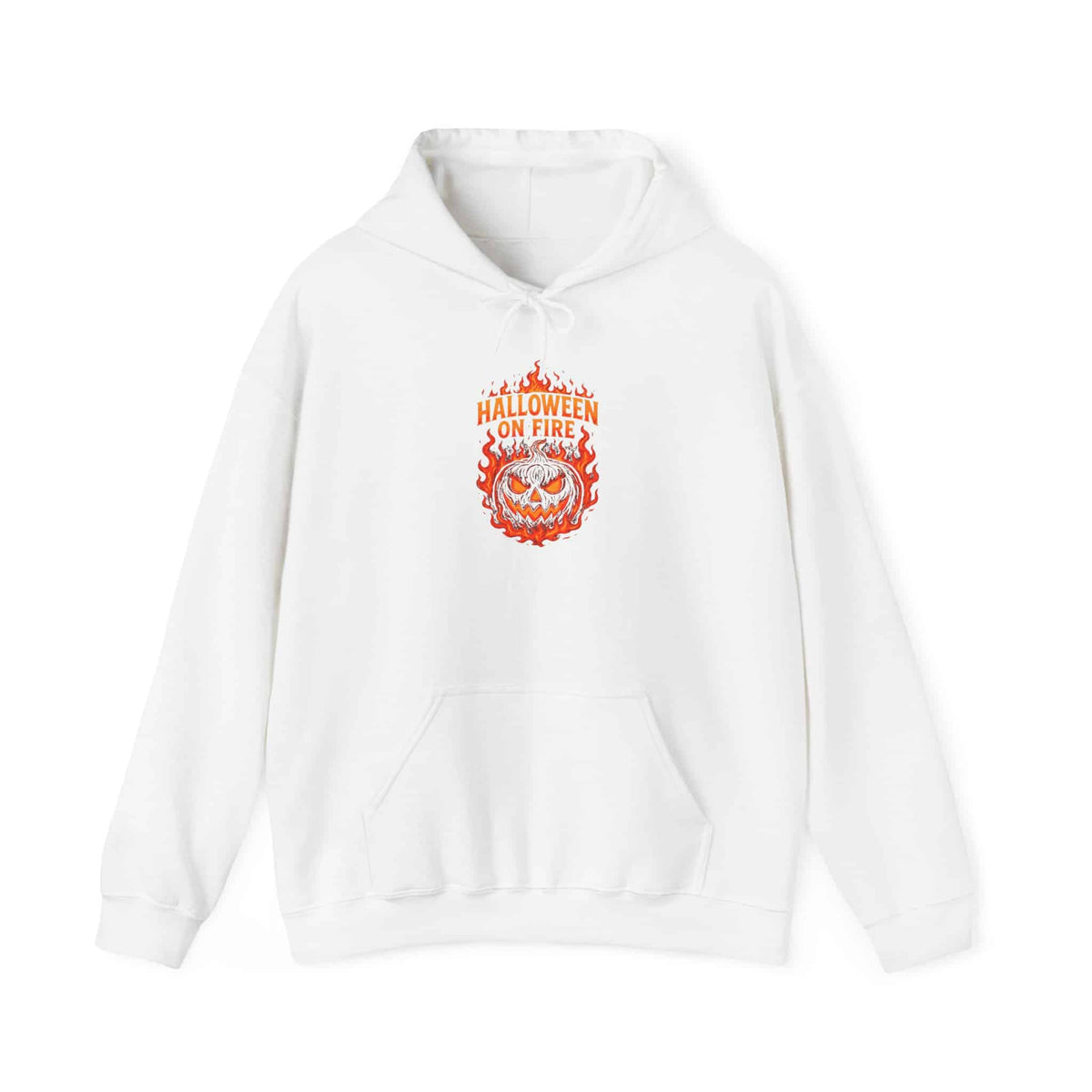 Halloween on Fire Hooded Sweatshirt - 4XL, White image