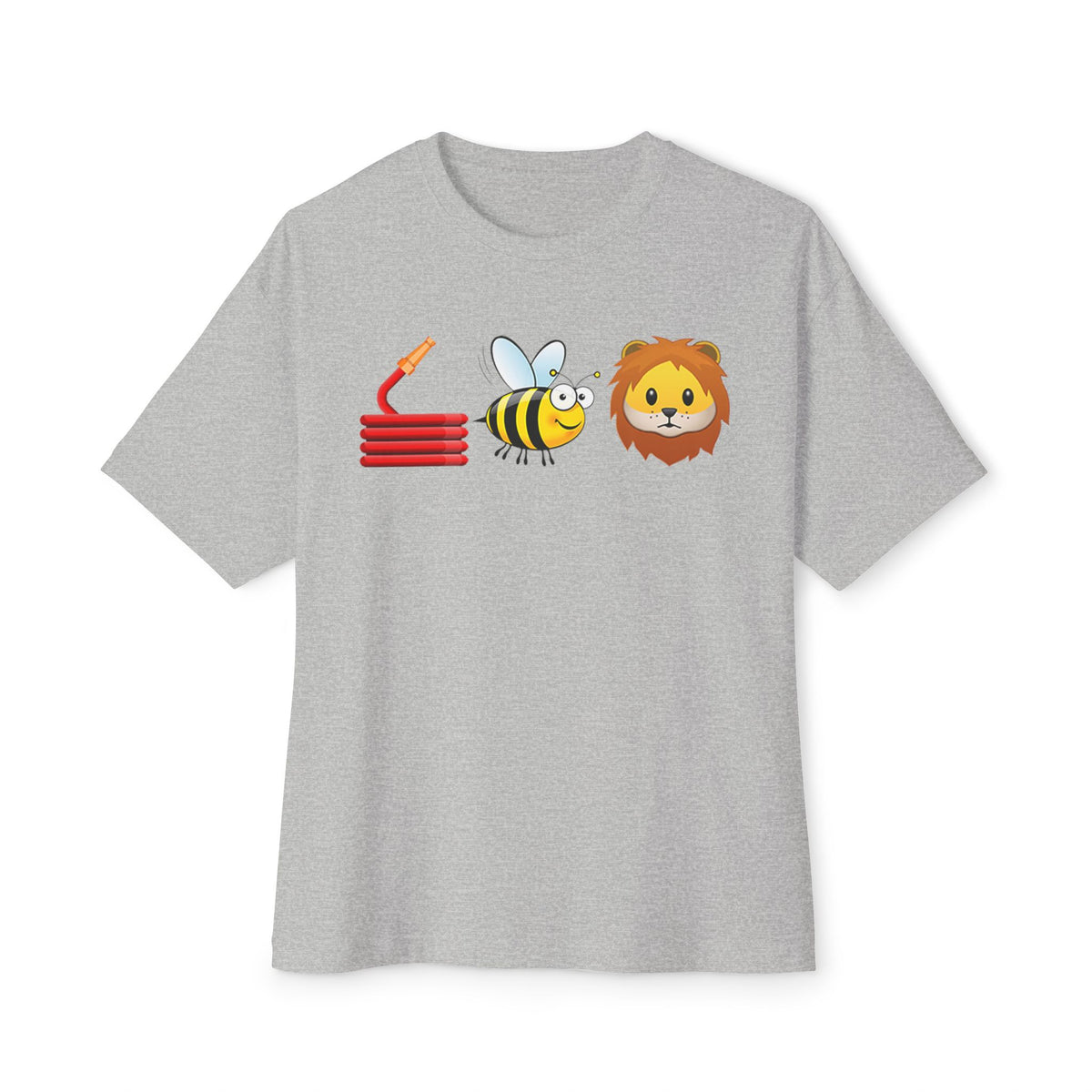 Bee Unisex Oversized Boxy Tee - Athletic Heather, M image