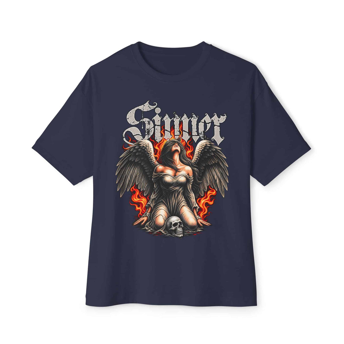 Sinner’s Flame Unisex Oversized Boxy Tee image 40