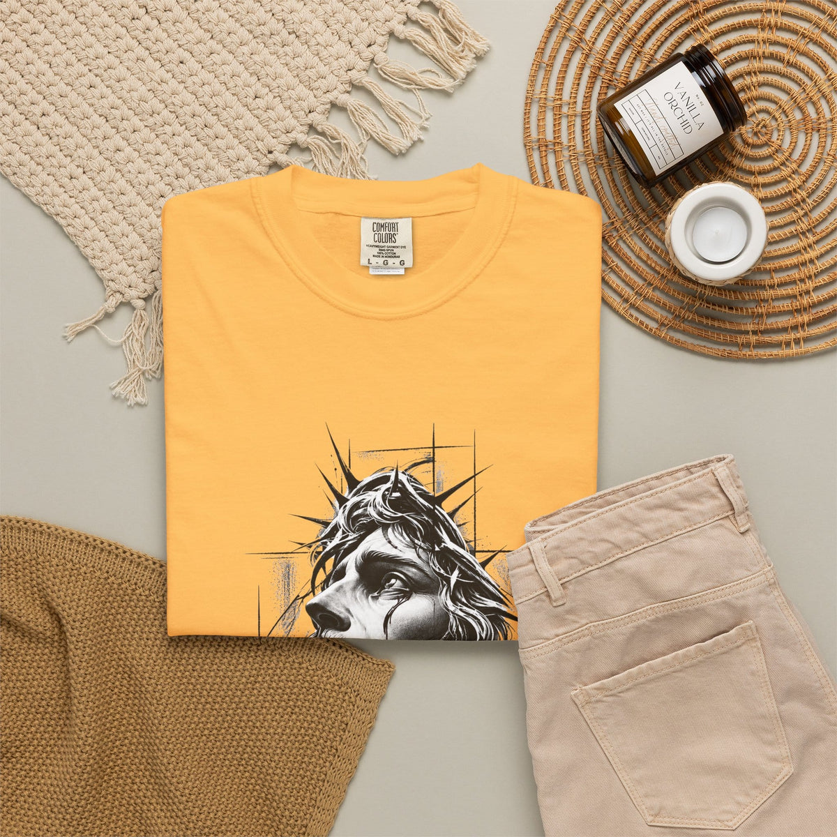 Crown of Faith 1 Unisex Garment-Dyed T-shirt image 29