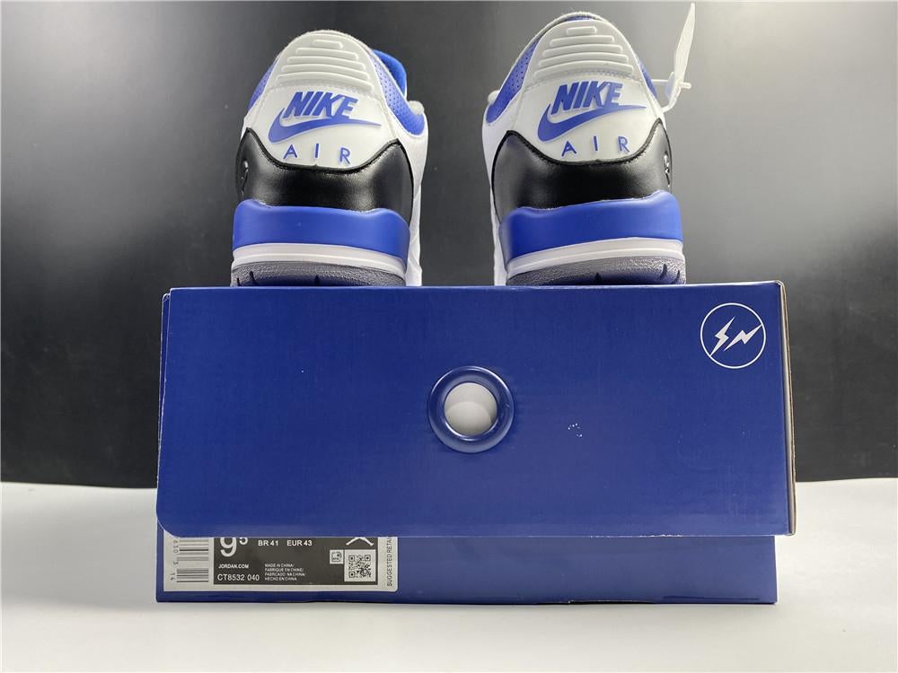 AJ 3 Fragment White Blue Shoes Sneakers - nk0000859 image 16