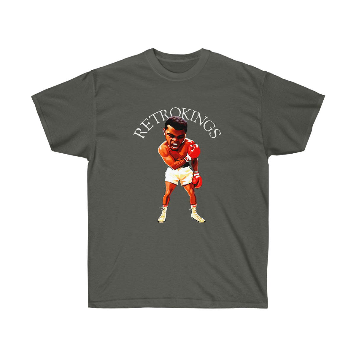 Rap Ali Retroking Men T-Shirt - Charcoal, XL image