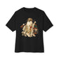 Hunting Season Spooky Camo Mallards Unisex Oversized Boxy Tee - Black, XS image