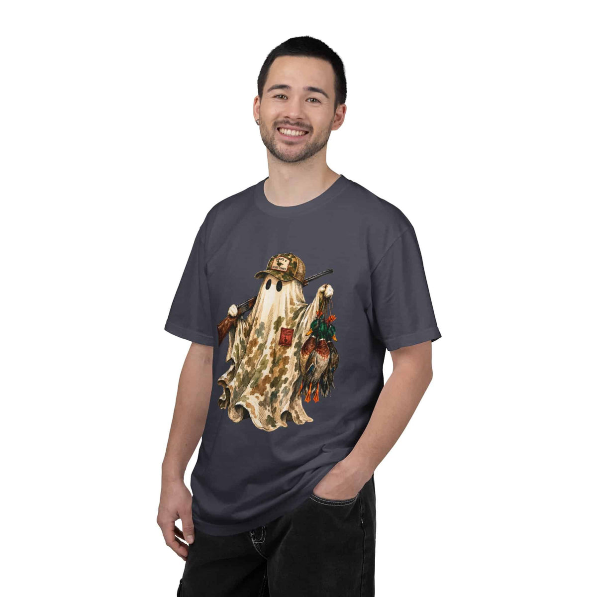 Hunting Season Spooky Camo Mallards Unisex Garment-Dyed T-shirt image 82