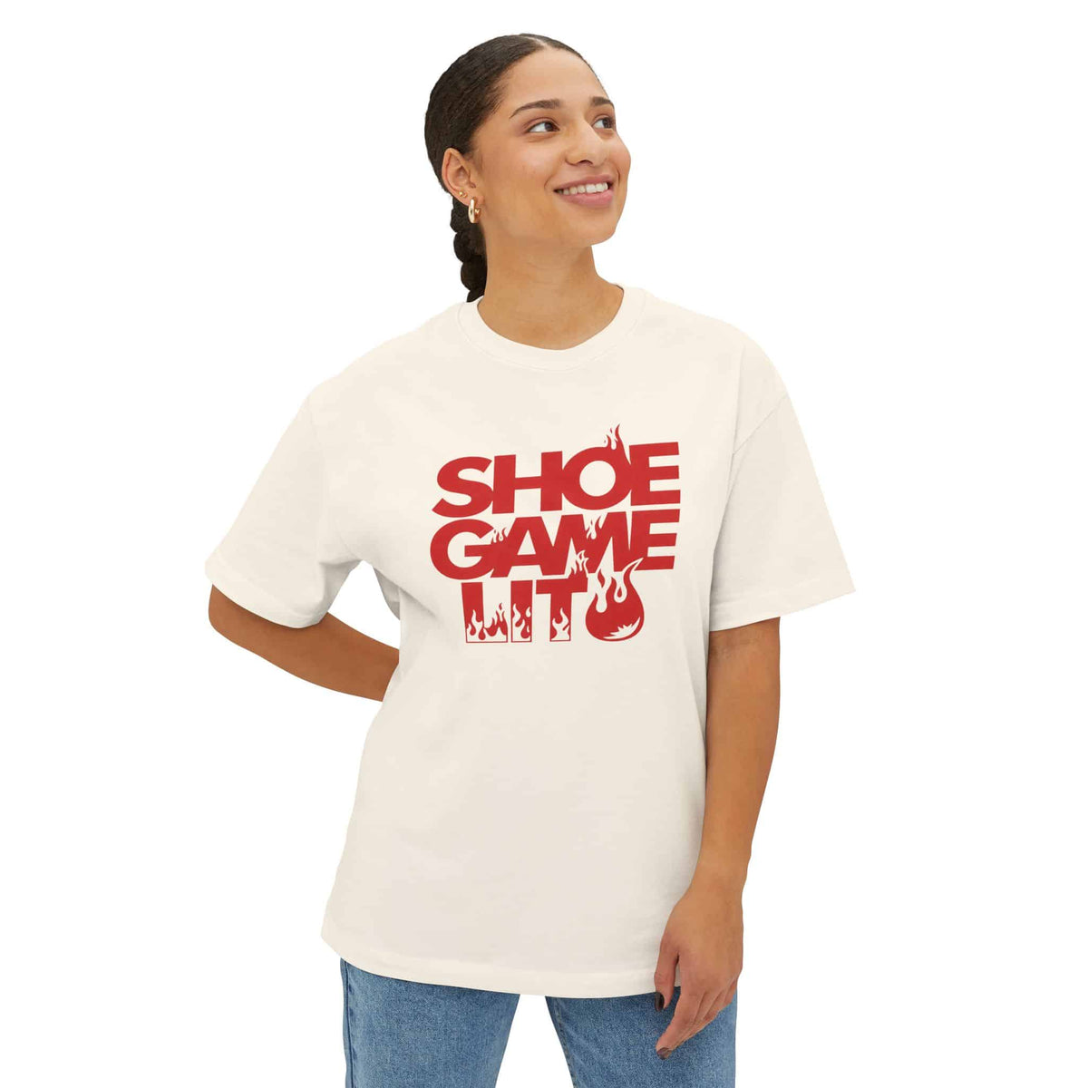 Graphic Print Unisex Oversized Boxy Tee - POD0040 image 11