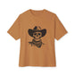 Outlaw Skull Unisex Oversized Boxy Tee - Toast, 3XL image