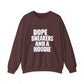 Graphic Print Crewneck Sweatshirt - POD0036 image