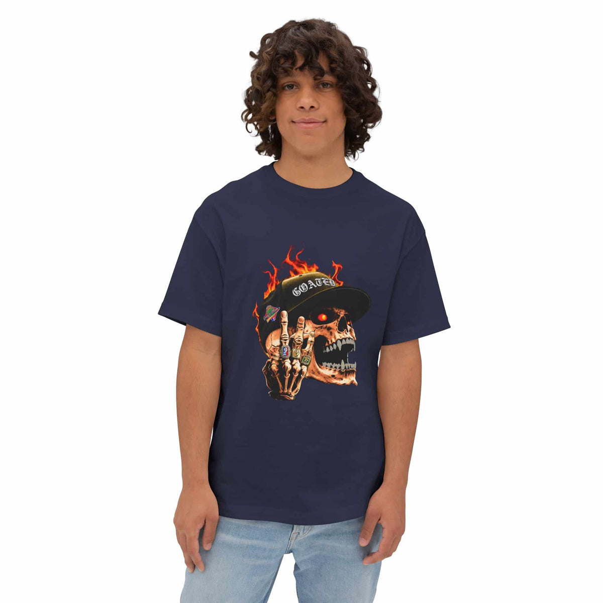 GOATED Skull Unisex Oversized Boxy Tee image 33