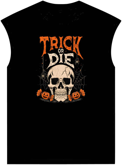 TRICK OR DIE Unisex Garment-Dyed Muscle Tee image 0