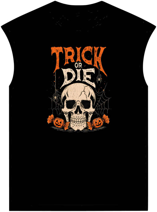 TRICK OR DIE Unisex Garment-Dyed Muscle Tee image 0