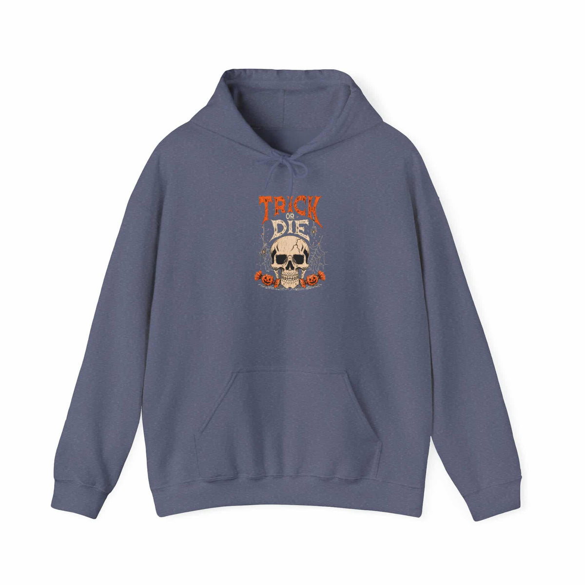 TRICK OR DIE Hooded Sweatshirt - S, Heather Navy image