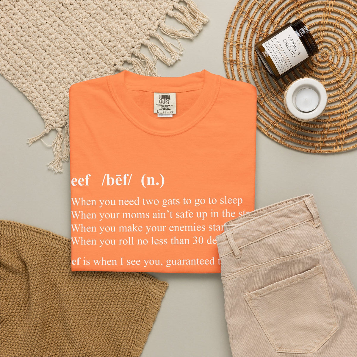 Beef Definition Unisex Garment-Dyed T-shirt image 7