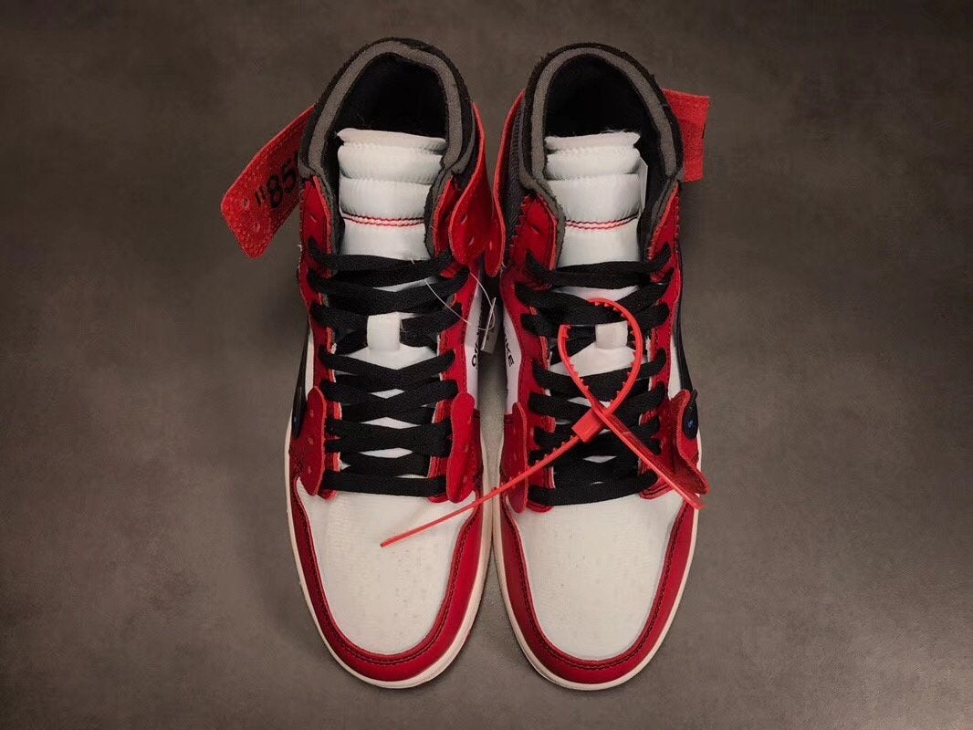 OW x Air Jordan 1 High Chicago Shoes Sneakers – nk000011 image 5