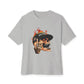 GOATED Skull Unisex Oversized Boxy Tee - Athletic Heather, L image