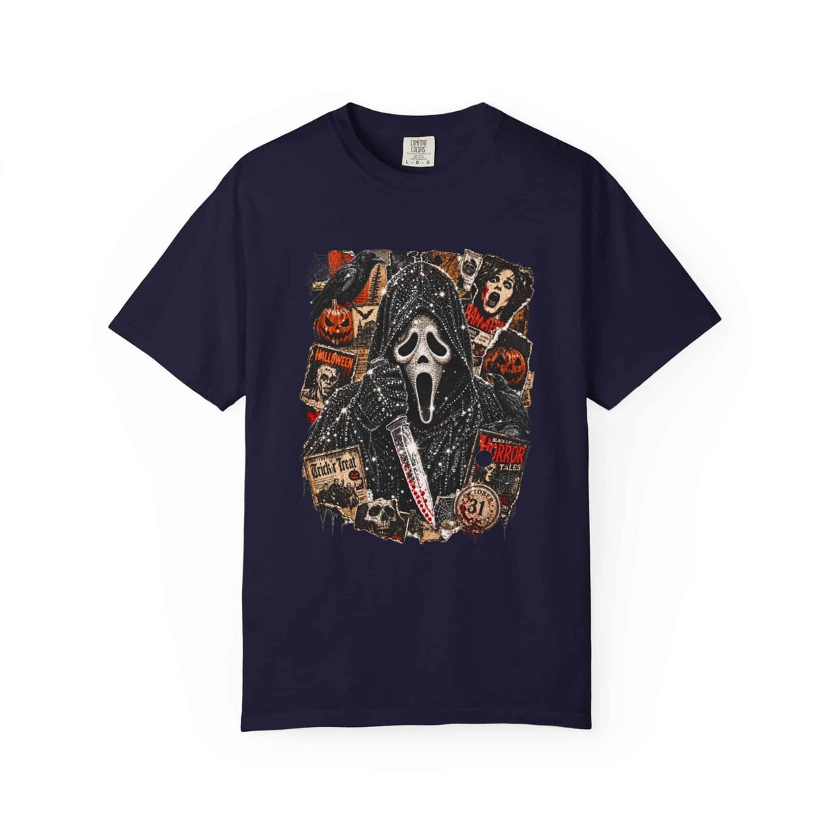 Halloween Horror Unisex Garment-Dyed T-shirt image 110