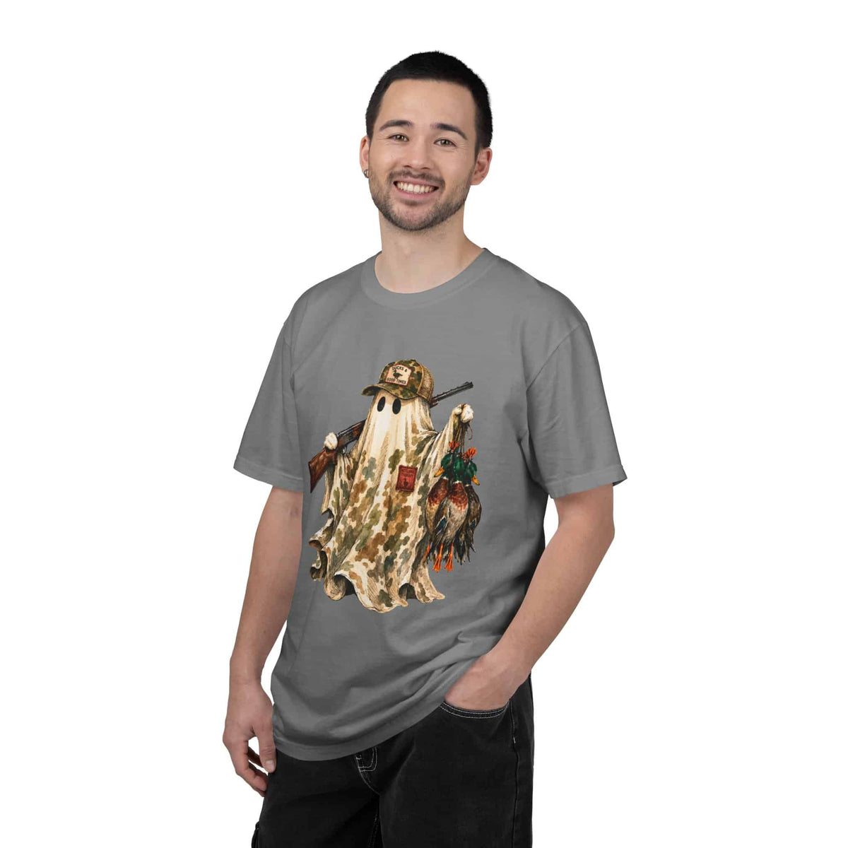 Hunting Season Spooky Camo Mallards Unisex Garment-Dyed T-shirt image 58