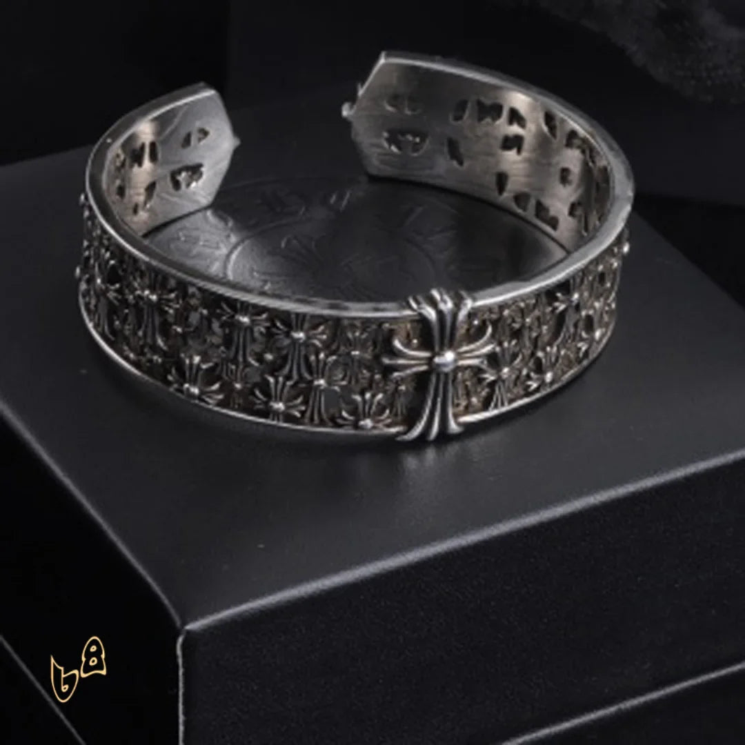CH Chunky Cross Link Cuff Bracelet - CH0080 image 0