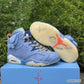 AJ 6 x Travis Scott Houston Oilers Light Blue Shoes Sneakers - nk0003785 image 6