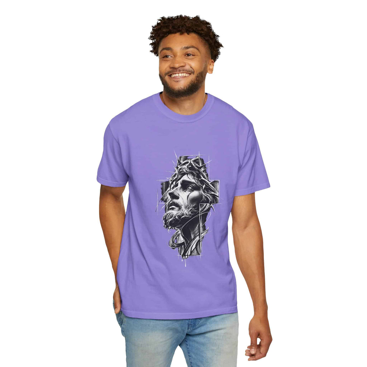 Crown of Faith 2 Unisex Garment-Dyed T-shirt image 68
