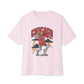 Graphic Print Unisex Oversized Boxy Tee - POD0038 - Soft Pink, 3XL image