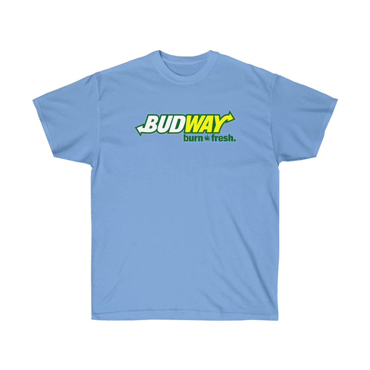 Budway Burn Fresh White Men T-Shirt - Carolina Blue, M image