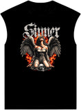 Sinner’s Flame Unisex Garment-Dyed Muscle Tee image 0