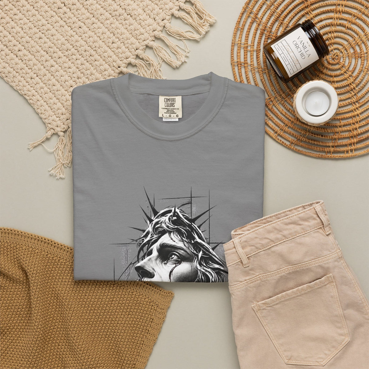 Crown of Faith 1 Unisex Garment-Dyed T-shirt image 64