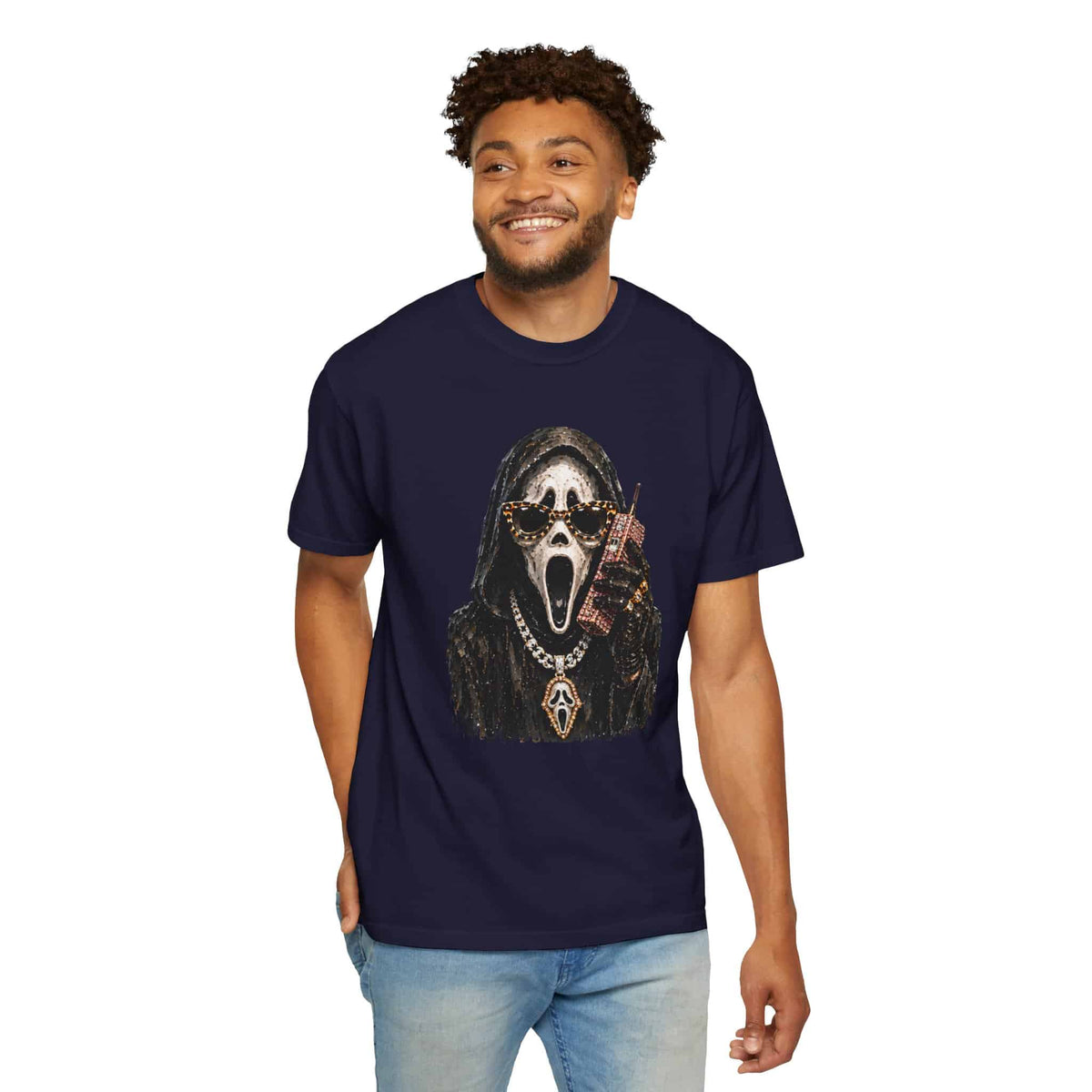 Halloween Ghostface Unisex Garment-Dyed T-shirt image 82