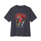 Graphic Print Unisex Oversized Boxy Tee - POD0038 - Dark Grey, S image