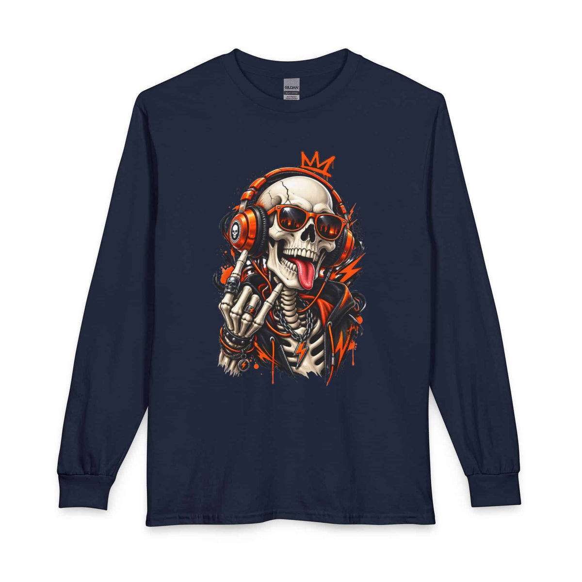 Neon Skull DJ Long Sleeve T-Shirt image 20