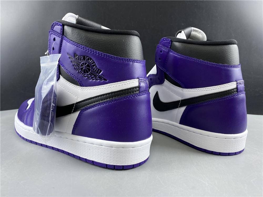 AJ 1 Retro High Court Purple White Shoes Sneakers - nk0000683 image 11
