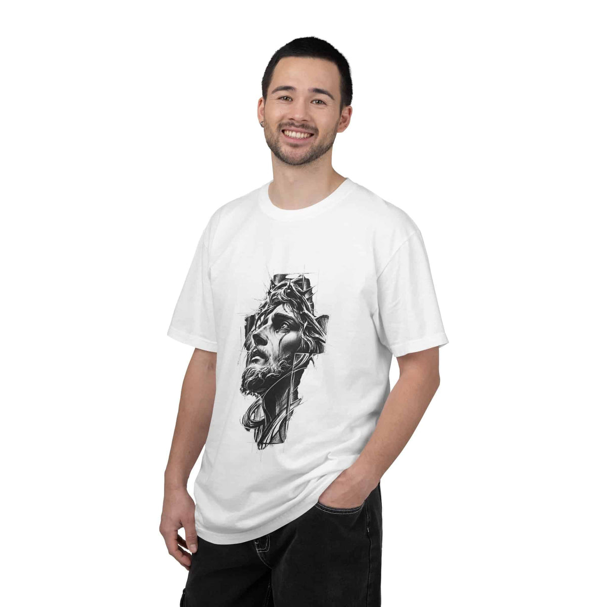 Crown of Faith 2 Unisex Garment-Dyed T-shirt image 4