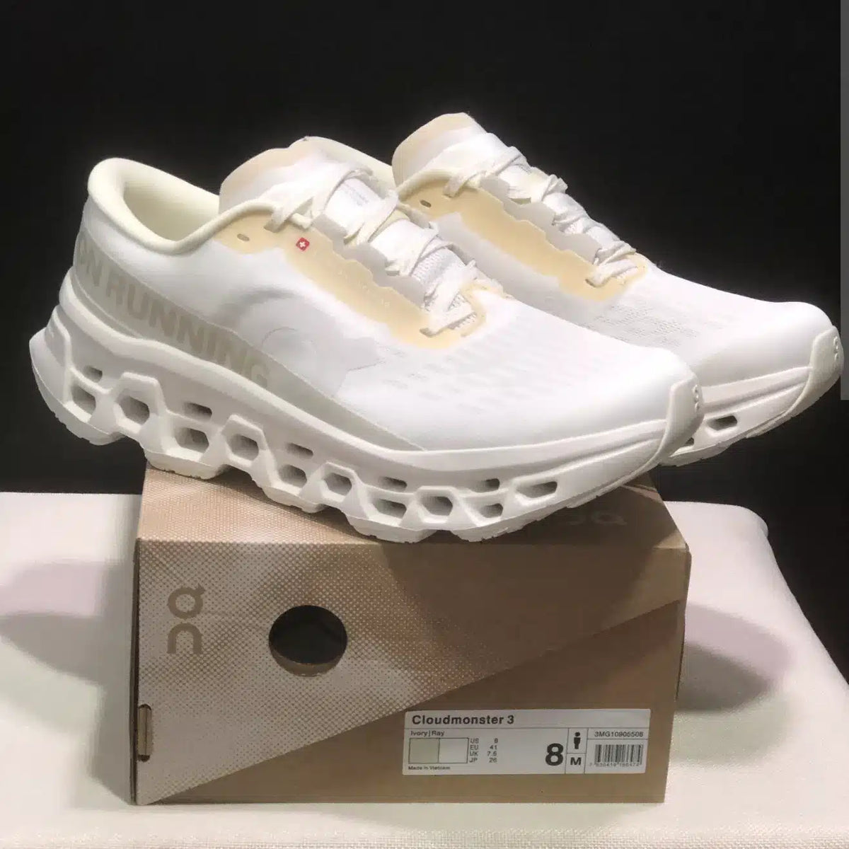 On Running Cloudmonster 3 LN1 Ivory Ray Shoes Sneakers - nk0005599 image 2