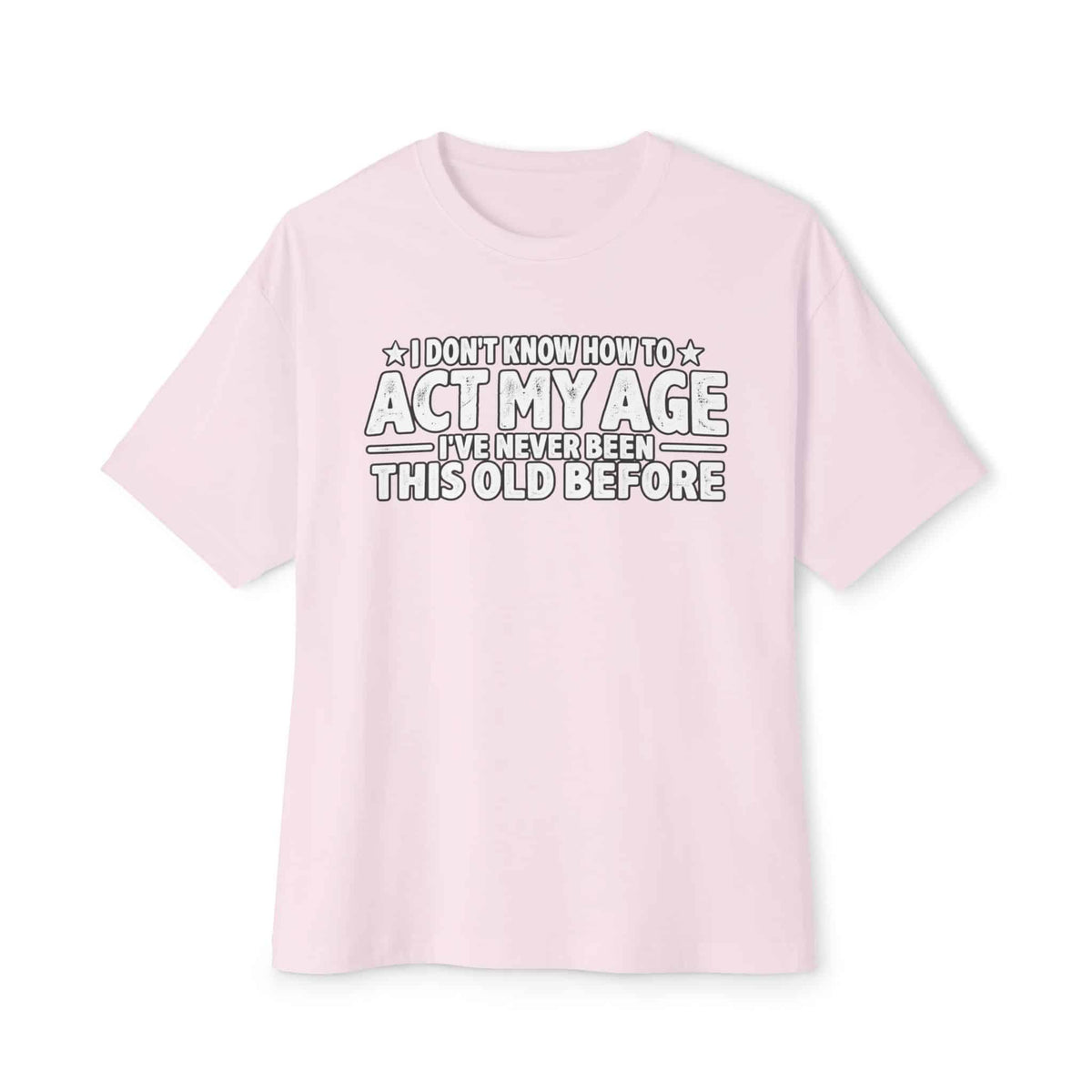 Graphic Print Unisex Oversized Boxy Tee - POD0034 - Soft Pink, M image