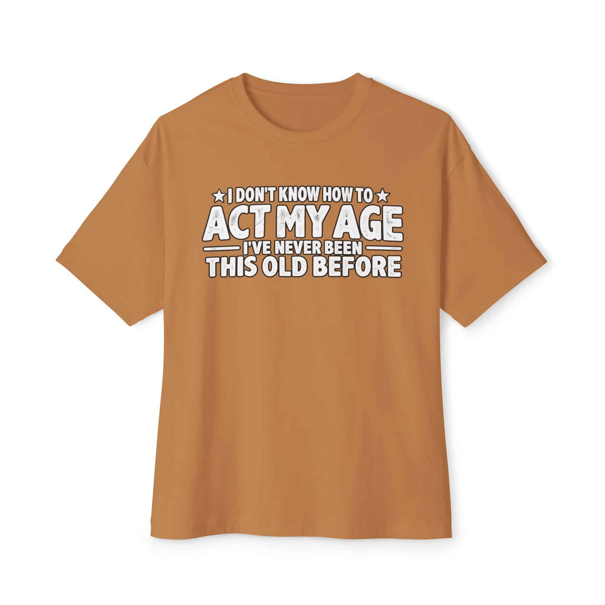 Graphic Print Unisex Oversized Boxy Tee - POD0034 - Toast, 3XL image