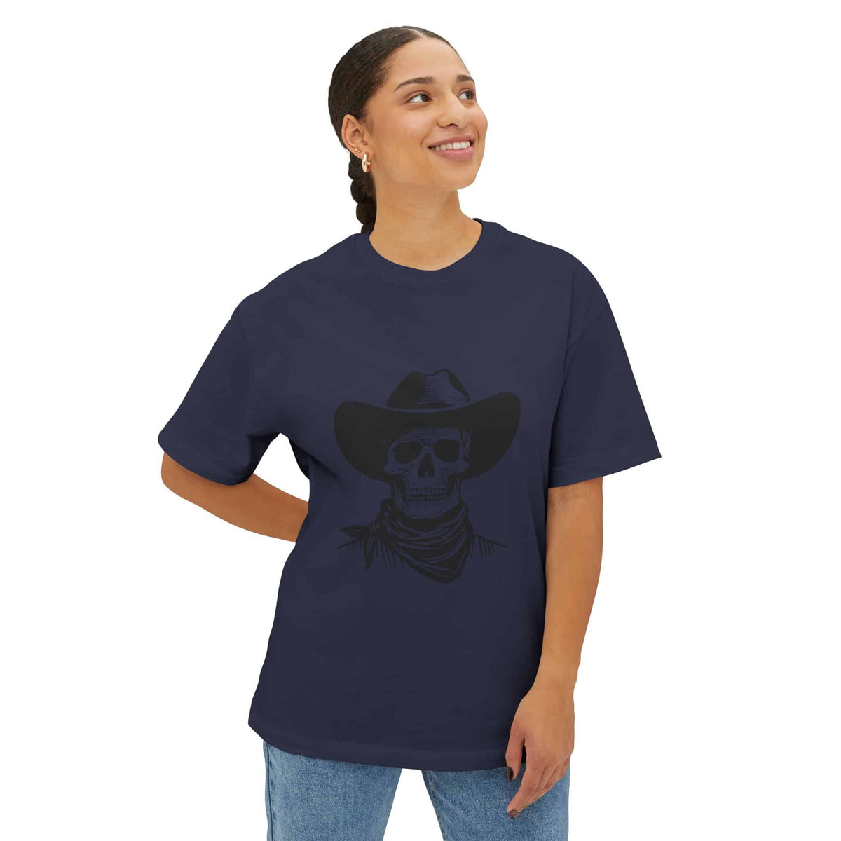 Outlaw Skull Unisex Oversized Boxy Tee image 39