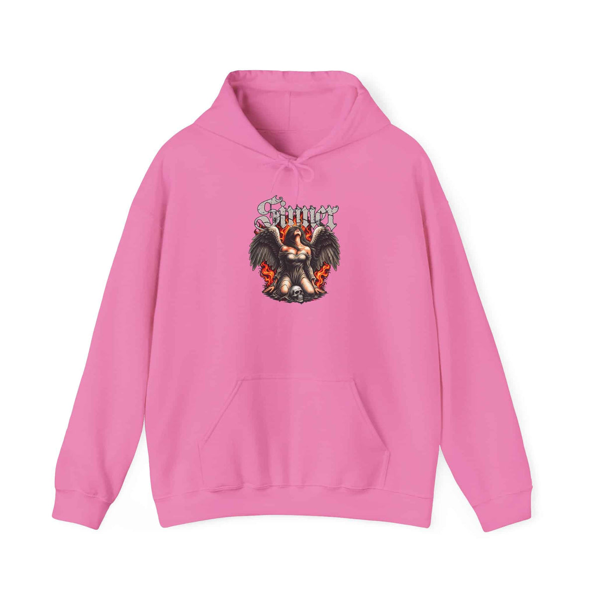 Sinner’s Flame Hooded Sweatshirt - S, Azalea image