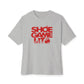Graphic Print Unisex Oversized Boxy Tee - POD0040 - Athletic Heather, XL image