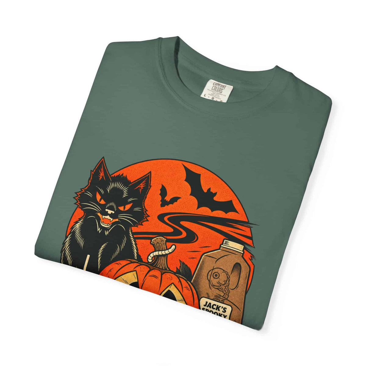Midnight Cat Unisex Garment-Dyed T-shirt image 98