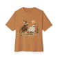 Halloween Cowboy Unisex Oversized Boxy Tee - Toast, XL image