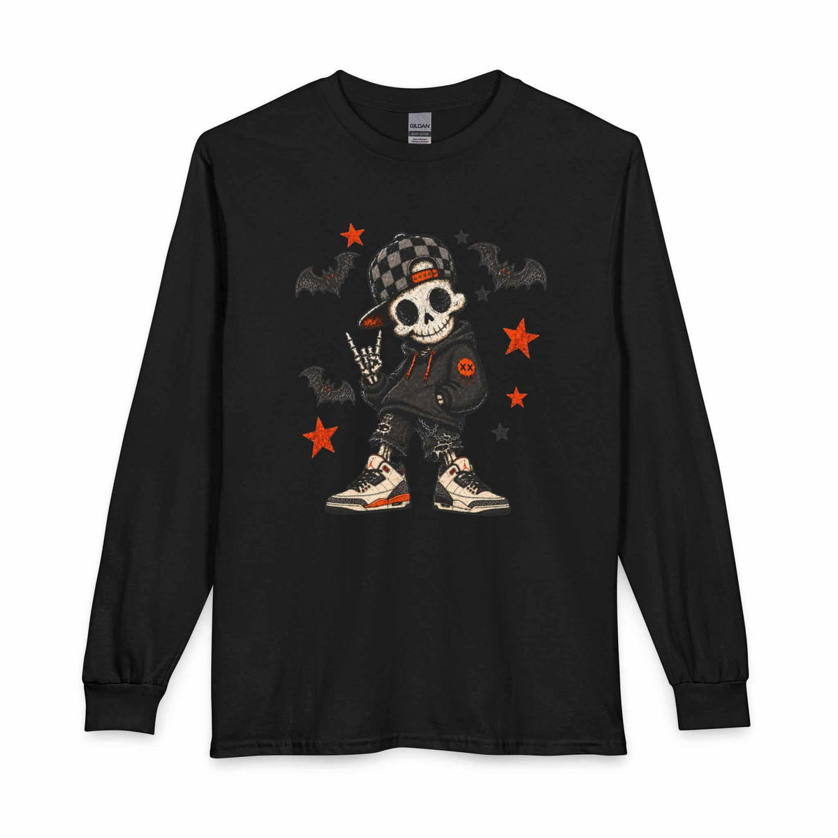 Boy Skeleton Halloween Long Sleeve T-Shirt image 4