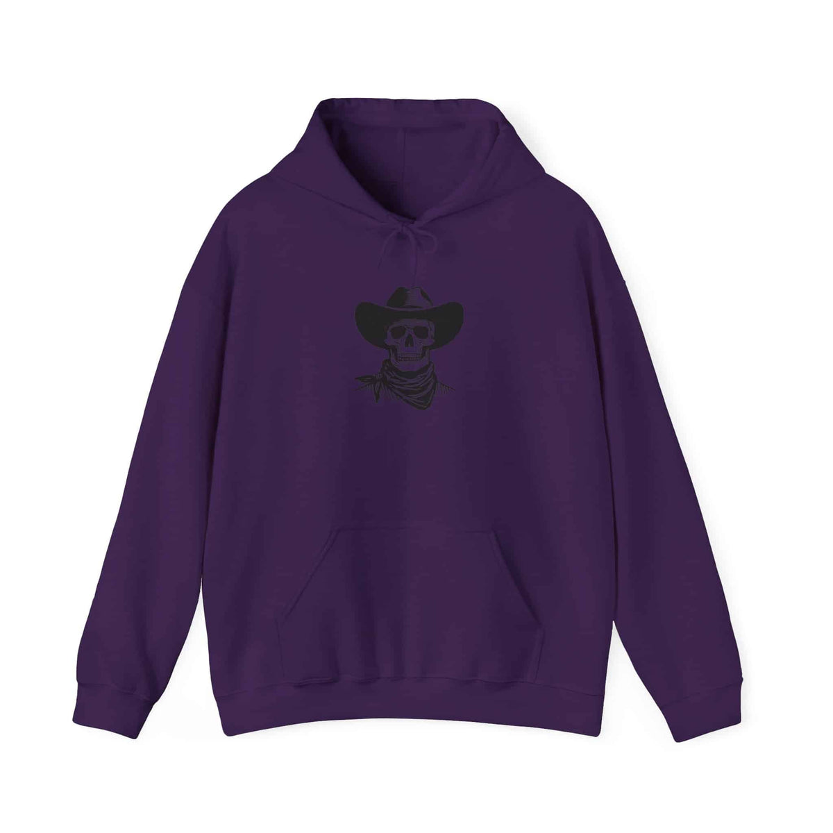 Outlaw Skull Hooded Sweatshirt - 2XL, Purple image