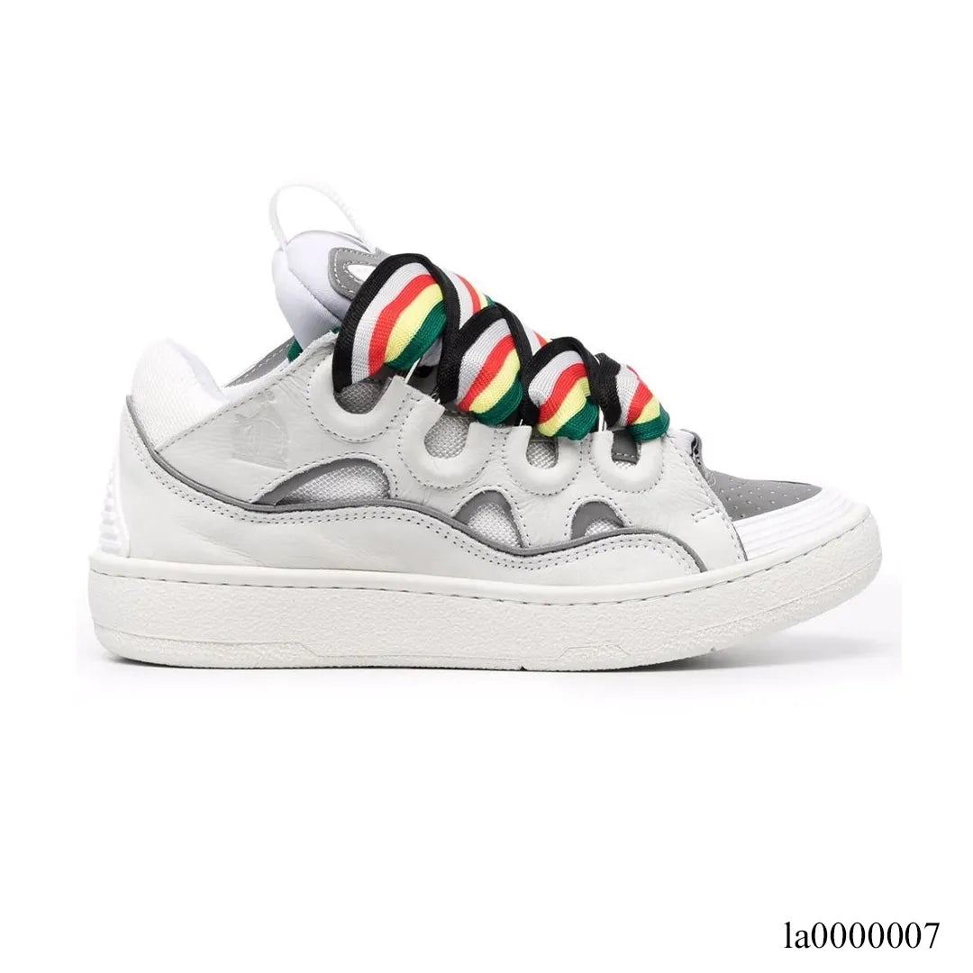 Lanvin Leather Curb White Multi Shoes Sneakers - la0000007 image 0