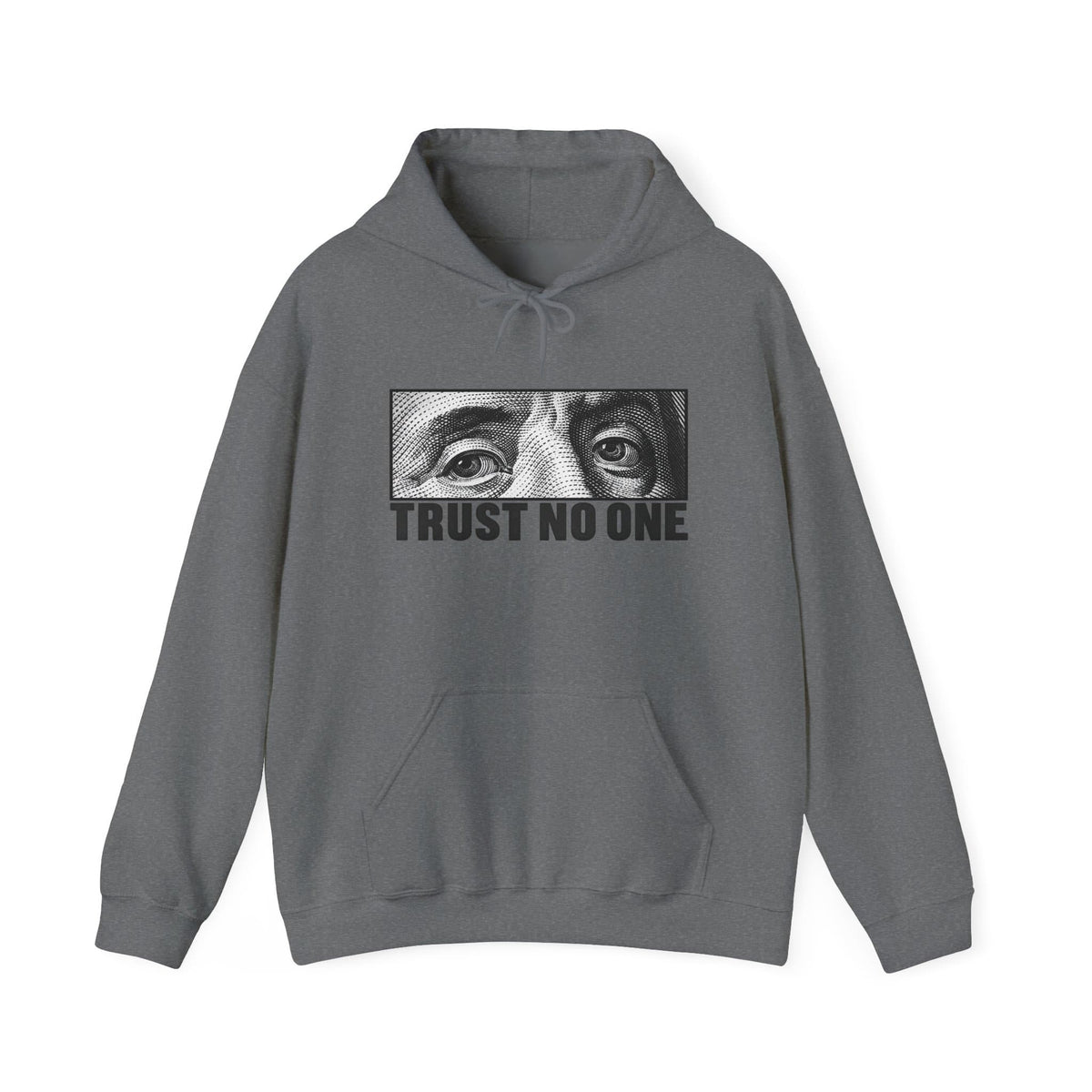 Graphic Print Hooded Sweatshirt - POD0039 - 4XL, Graphite Heather image