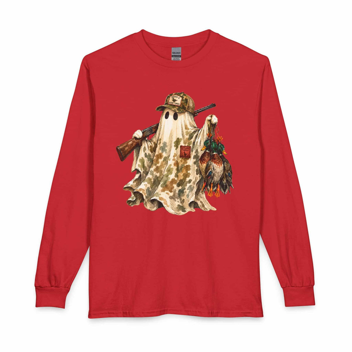 Hunting Season Spooky Camo Mallards Long Sleeve T-Shirt image 12