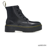 DM Molly Leather Platform Boots in Black Buttero Shoes Sneakers - nk0005494 image 0