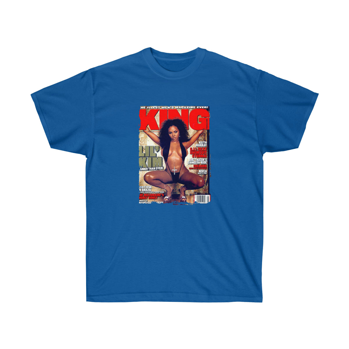 Rap Lil Kim on Magazine Men T-Shirt - Royal, S image