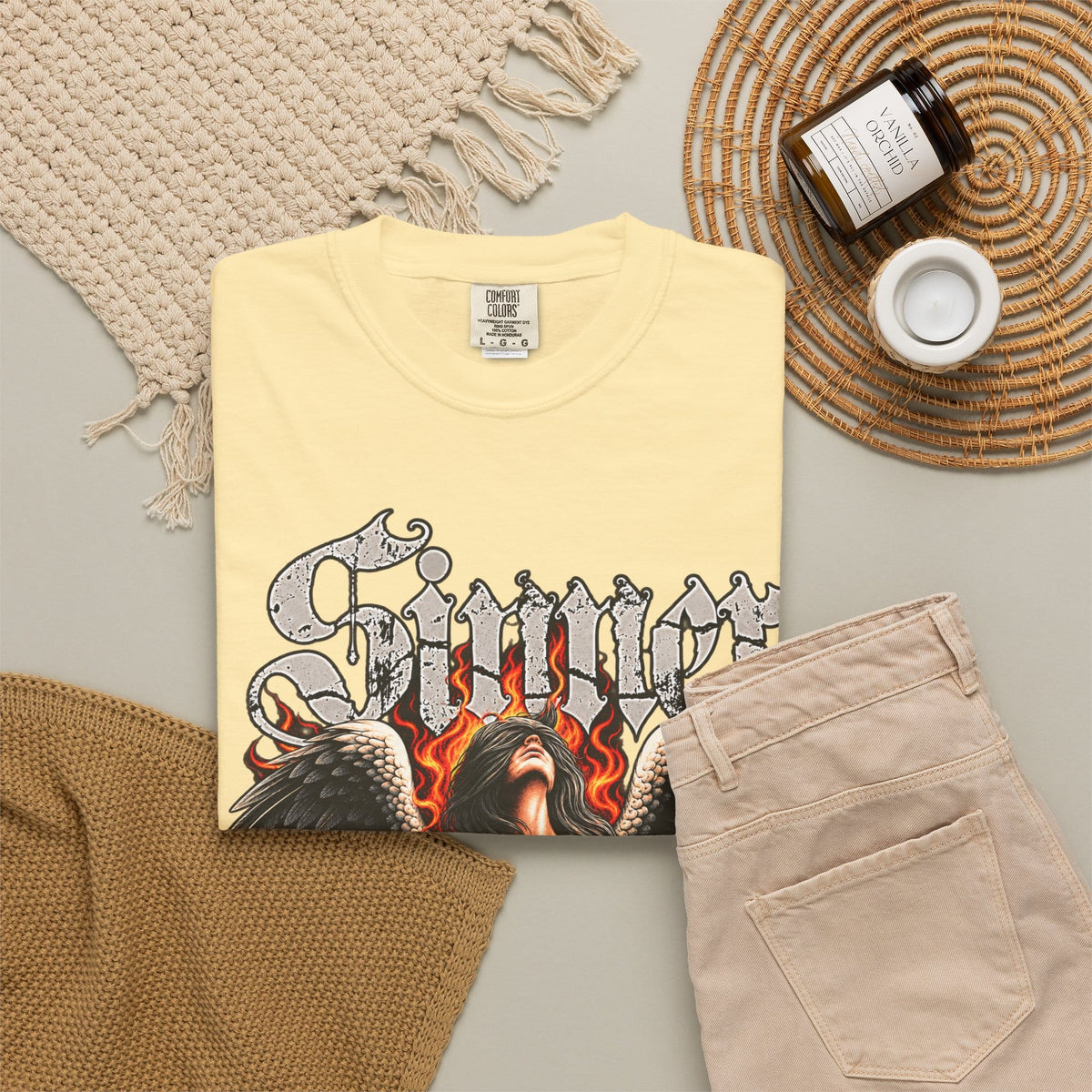 Sinner’s Flame Unisex Garment-Dyed T-shirt image 24
